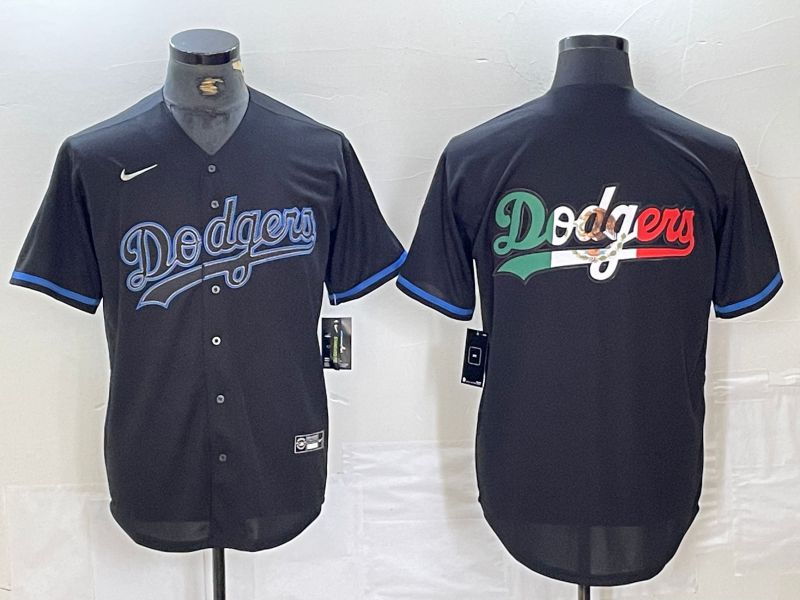Men Los Angeles Dodgers Blank Black Fashion Edition 2024 Nike Game MLB Jersey style 5